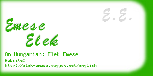 emese elek business card
